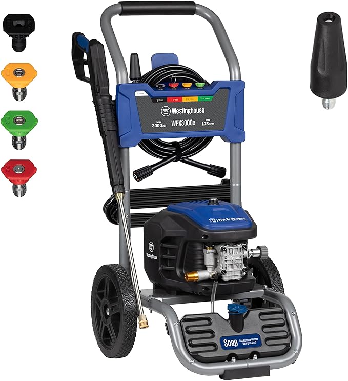 Westinghouse 3000 PSI 1.76 GPM Electric Pressure Washer and 15" 3400 PSI Surface Cleaner Attachment Bundle