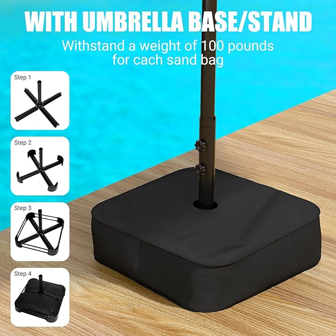 CHABATREE 9FT Outdoor Patio Umbrella with Easy Crank - UV Resistant & Waterproof Market Umbrella with Ventilated Canopy, 9 Sturdy Ribs & Powder-Coated Frame for Garden, Deck, Backyard, Pool, Patio Table