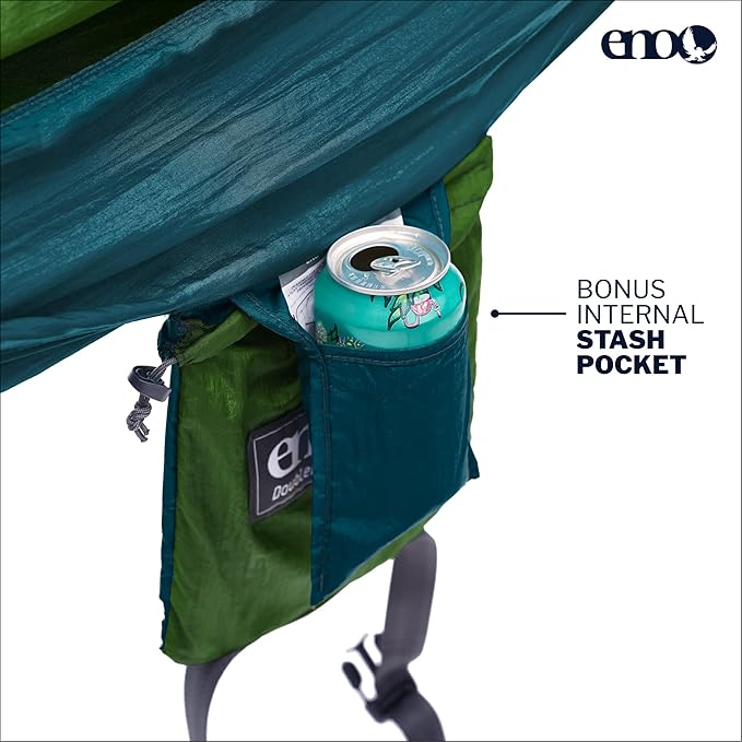 ENO Bundle, Includes The SingleNest Hammock & Atlas Suspension System, Lightweight, Durable Hammock with Straps for Camping, Hiking & Travel, Marine/Cedar