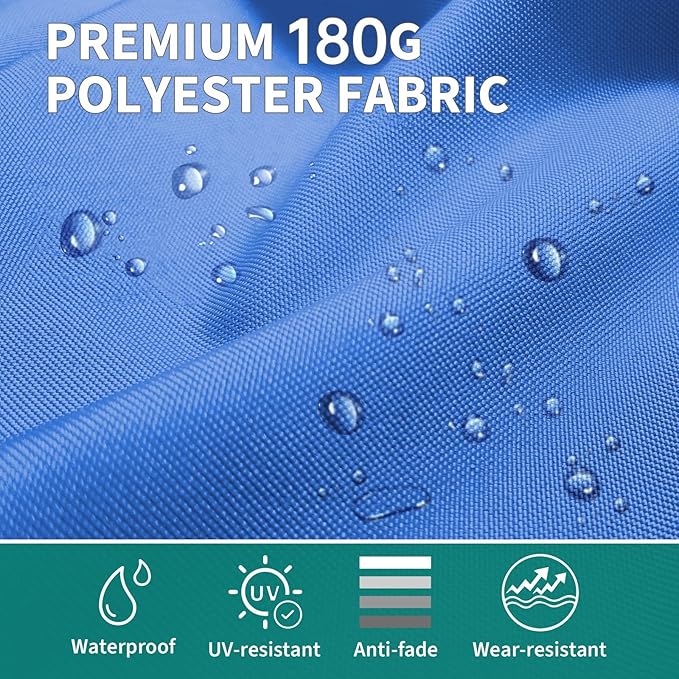 15 ft Umbrella Outdoor Patio with Base, Double-Sided Rectangular Outdoor Shade,UV & Fade-Resistant Polyester, Easy Crank Lift,Waterproof Market Umbrella for Pool, Garden, Backyard