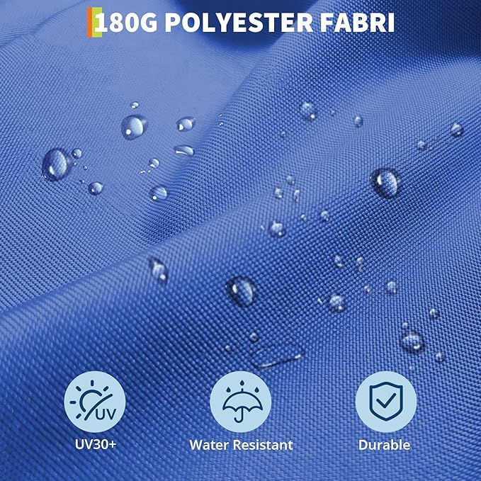 13FT Patio Umbrella, Outdoor Double-Sided Rectangle Market Umbrella with Crank Handle for Pool, Lawn, Garden, Backyard, Navy Blue