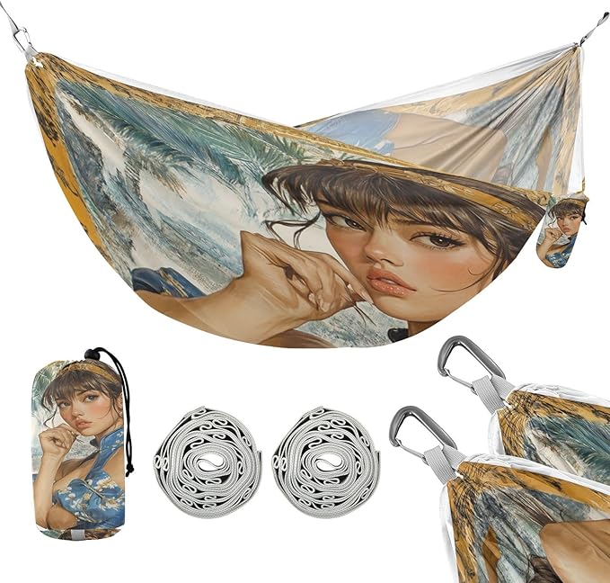 Game Anime Playroom Japanese Samurai Hammocks with Hanging Rope Tree Hammock for Indoor Outdoor Patio