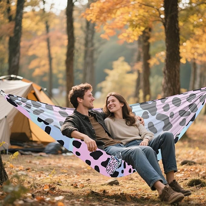 Leopard Print 330lb Capacity Hammocks for Camping with Hanging Rope Cloth Hammock for Indoor Outdoor Patio Bases para hamacas para adultos