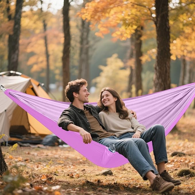 Violet Solid Color Pure Plain 330lb Capacity Outdoor Hammocks Swing Hammock for Indoor Outdoor Patio hamacas para adultos con soporte