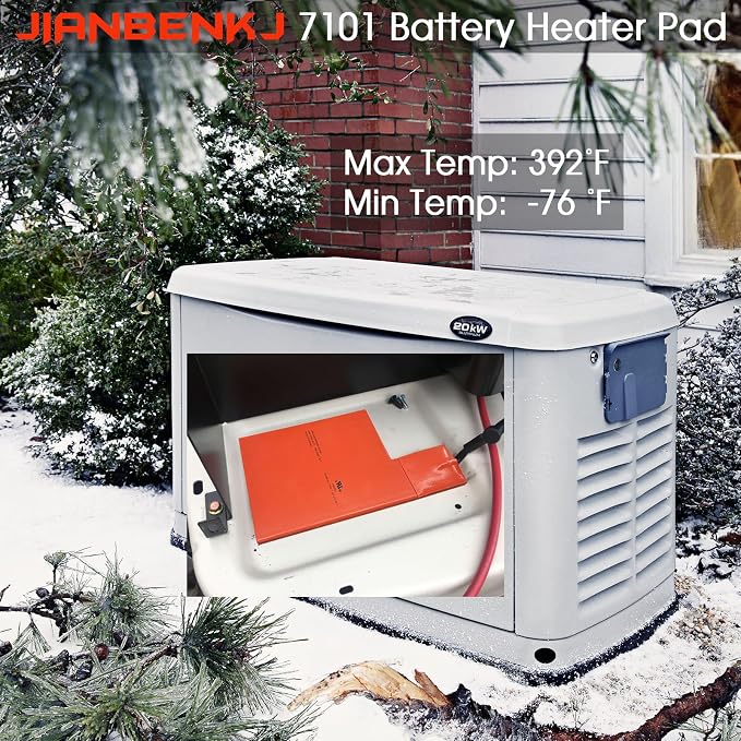 Battery Heater Pad for Generac 7101,Battery Warmer Pad Outdoor Cold Weather Kit for Generac 9KW-22KW 2008+ Air Cooled Standby Generator