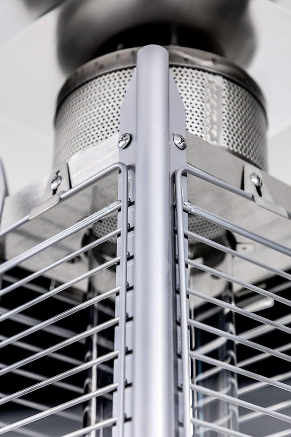 Legacy Heating Quartz Galss Tube Patio Heater, Visual Flame Heater 40000BTU (Stainless Steel)