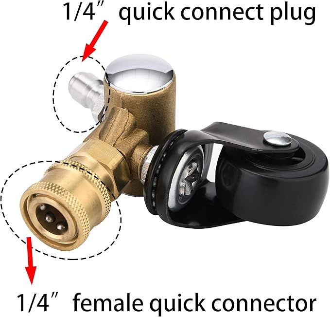 Tool Daily Undercarriage Cleaner Swivel Wheel for Pressure Washer, Underbody Car Wash, 1/4 Inch Quick Connector, 4000 PSI Black