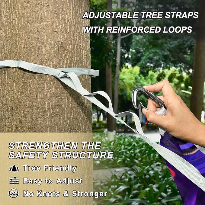 Cute Bow Tie 330lb Capacity Hammocks with Tree Straps Cloth Hammock for Indoor Outdoor Patio accesorios para campamento