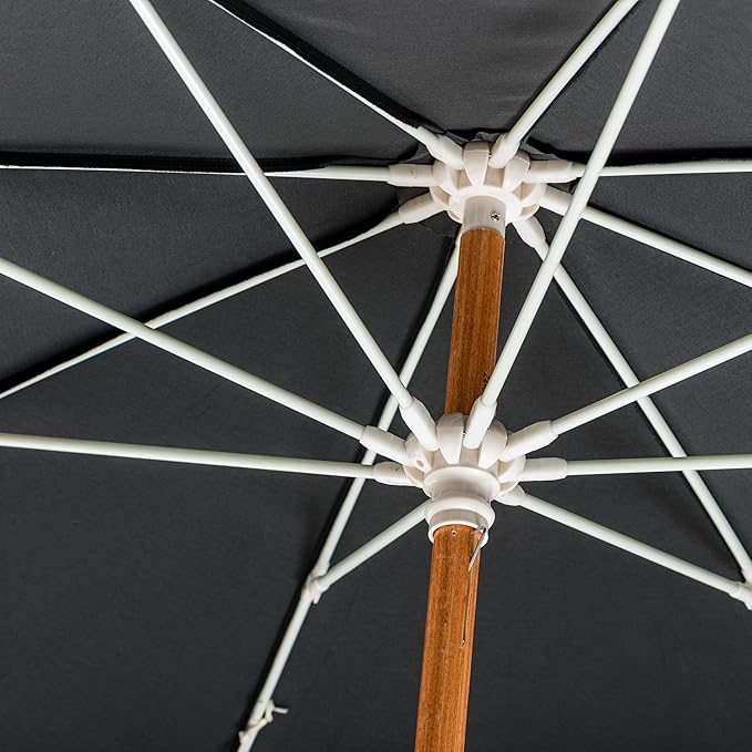 Business & Pleasure Co. Amalfi Rivie Umbrella - 6.5' Boho Beach Umbrella, UPF 50+ UV-Resistant Canvas, Premium Wood Pole, Sturdy Yet Lightweight