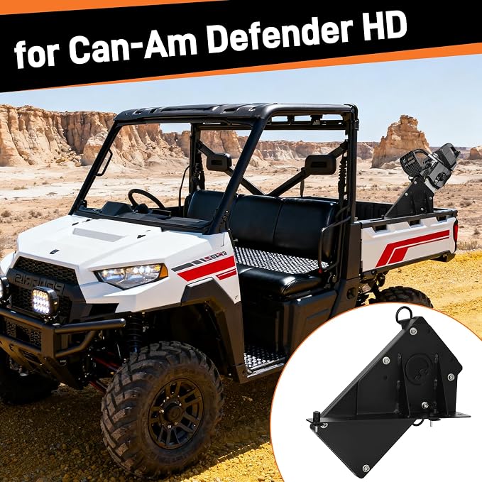 Can-Am Defender Chainsaw Mount for Can-Am Defender and Commander Models, UTV Chainsaw Mount, Includes Wrench, Easy to Install, Made of Sturdy Material, with Straps