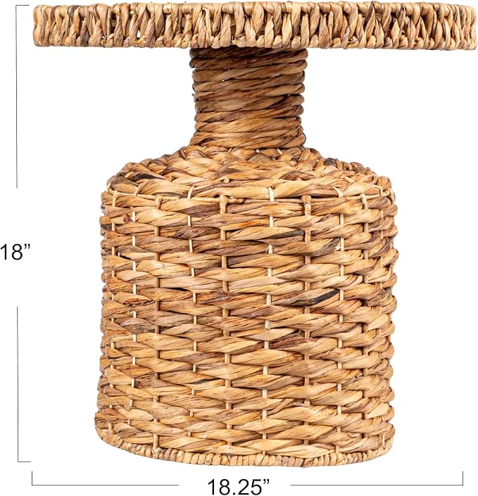 Bloomingville Beige Natural Water Hyacinth Side Table