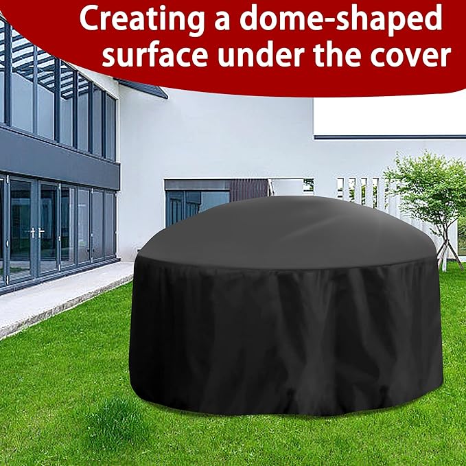 Adnee 46 x 37 Inch Patio Furniture Cover Airbag-Rectangle PP Patio Table Cover Air Pillow-Inflatable Outdoor Furniture Cover Support Prevents Leaves,Water and Snow Pooling