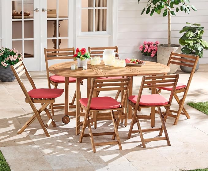 BrylaneHome Bh Outdoor Performance Set of 4 Stacking Chair Pads - Black Ikat