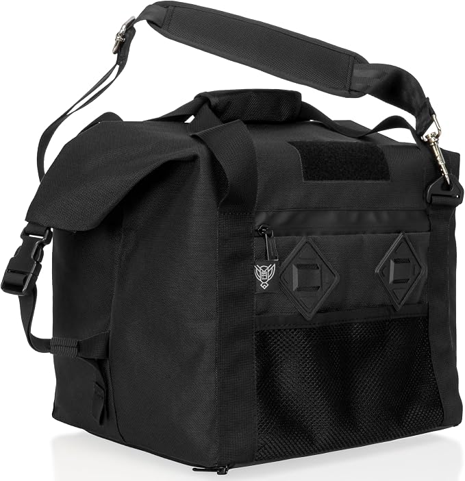 Xtreme Sight Line ~ AQUA G CUBƎ 25 Waterproof Faraday Bag for Small Generators and Electronics ~ Protects Against EMP/CME/EMF/RF ~ Diamond Form Faraday Lined Interior ~ Black