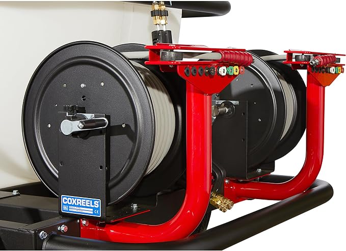 NorthStar Hot Water Commercial Pressure Washer Trailer with 2 Wands — 4000 PSI, 7.0 GPM, NorthStar Engine, 525-Gal. Water Tank