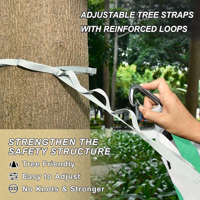 Cute Grey Cat Cartoon 330lb Capacity Camping Hammock with Hanging Rope Backyard Hammock for Indoor Outdoor Patio hamacas para adultos con soporte