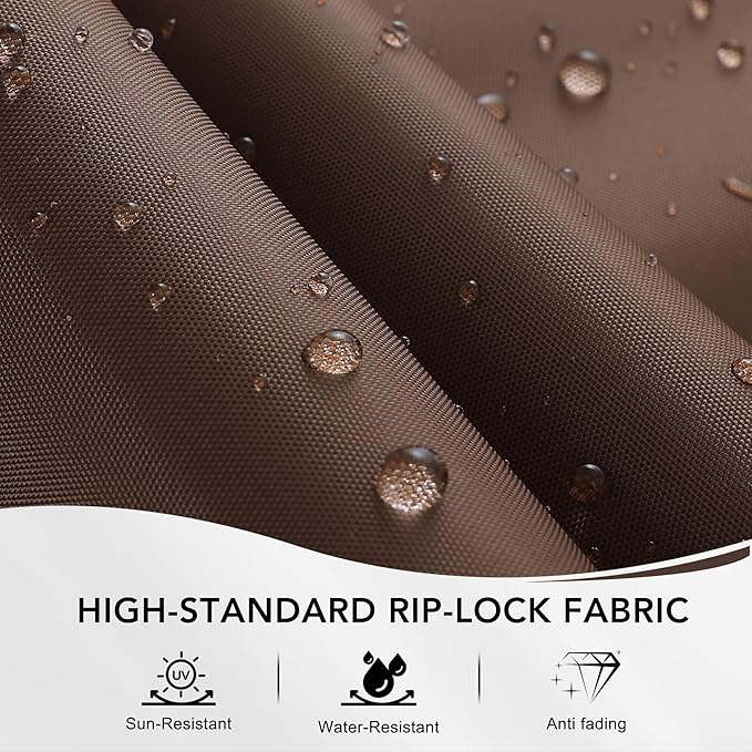 MASTERCANOPY Replacement Canopy Top for Lowe's Allen Roth 10x12 Gazebo #GF-12S004B-1 (Brown,Polyester)