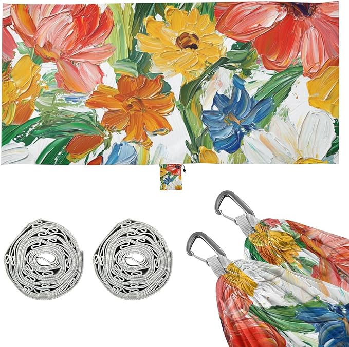 Flowers Sunflower Flower Amaryllis Hammocks Tree Hammock for Outside Beach Patio Garden