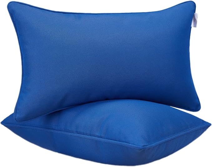 JMGBird Outdoor Pillows Water-Repellent Set of 2 Outdoor Throw Pillows with Insert Included 12×20 Inch Outdoor Lumbar Pillows for Patio Furniture