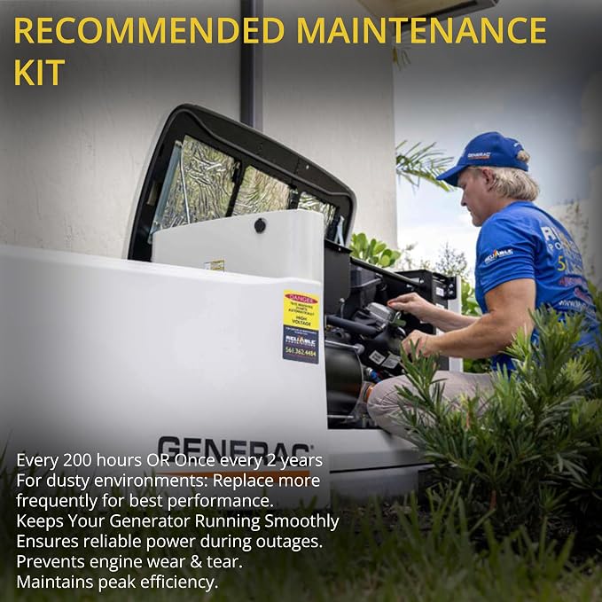 6482 Scheduled Maintenance Kit Home Standby Generators with 8 kW 410cc with UGP Replacement for Air Filter 0E9371AS