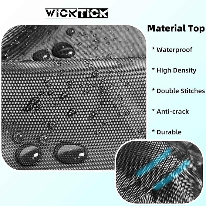 WICKTICK Waterproof Cover for Keter Pacific Cool Bar Outdoor Patio Furniture and Hot Tub Side Table with 7.5 Gallon Beer and Wine Cooler, Outdoor Round Pool Side End Table Cover (21” Dia x 23” H)