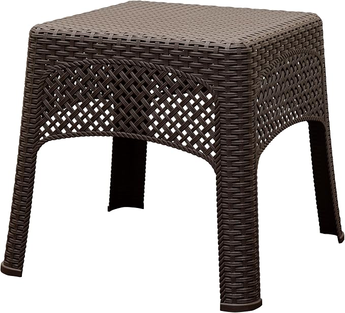 Adams Woven Outdoor Side Table - 2-Pack, Earth Brown
