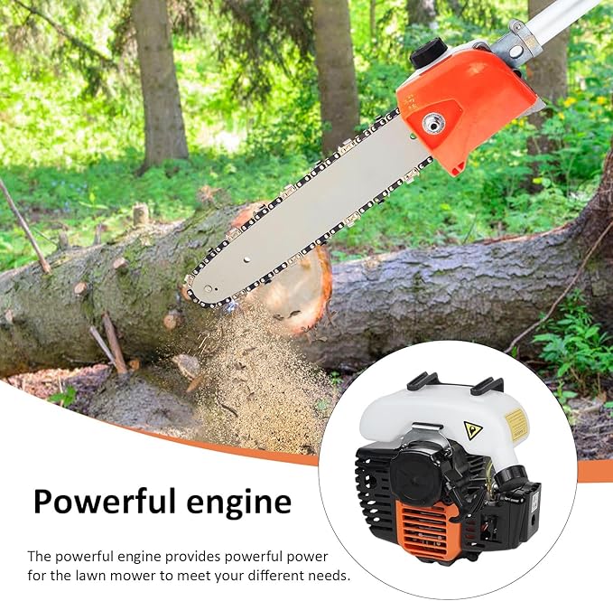 Weed Eater 52cc 2-Stroke Gas String Trimmer, 6 in 1 Weed Wacker with Guard Accessories
