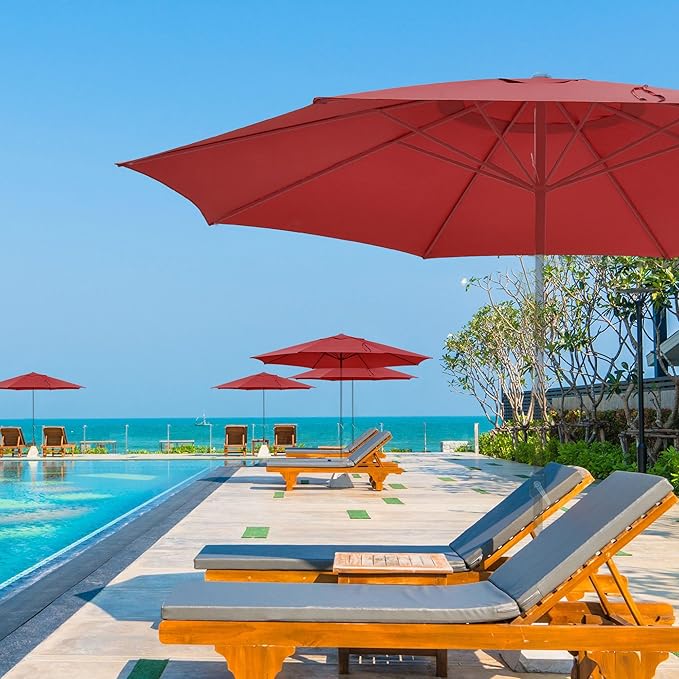 Yescom Patio Umbrella Replacement Outdoor Canopy Beach Backyard Market Table Top Cover