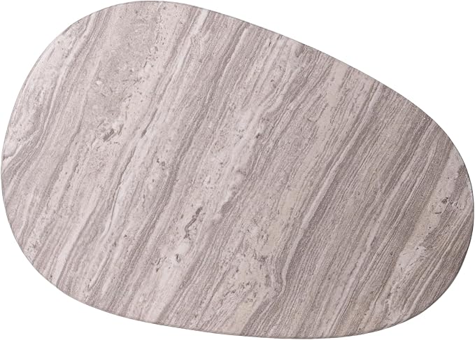 Christopher Knight Home 18.9 Inch Modern U Shaped Accent Table, Sculptural MGO Stone Look Side Table for Indoor Outdoor Garden Balcony Living Room Entryway Bedroom