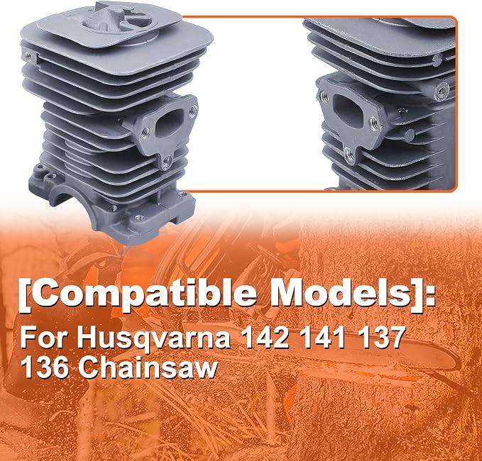 40Mm Cylinder Piston Carburetor Kit For Husqvarna 142 141 137 136 Chainsaw 530069941, 530071987, 530019172, 530035482, 530029811, 530056363