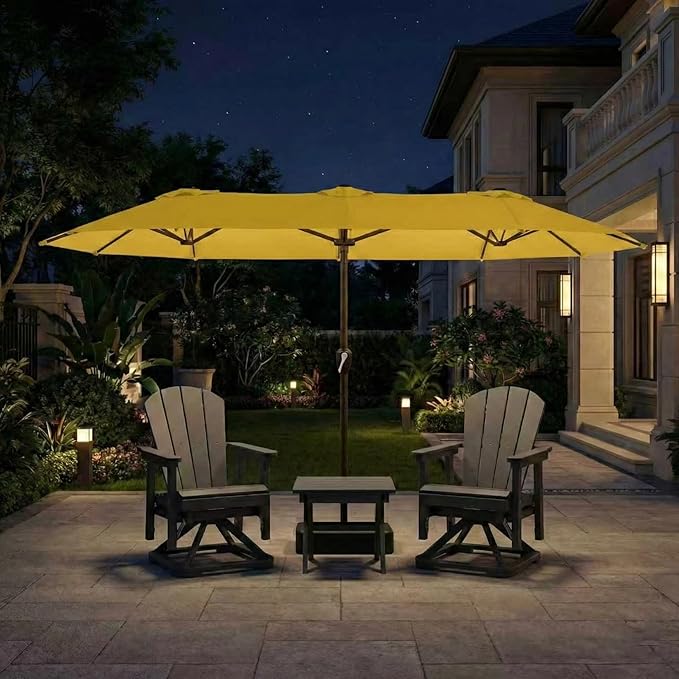 15FT Large Patio Umbrella with Base Included