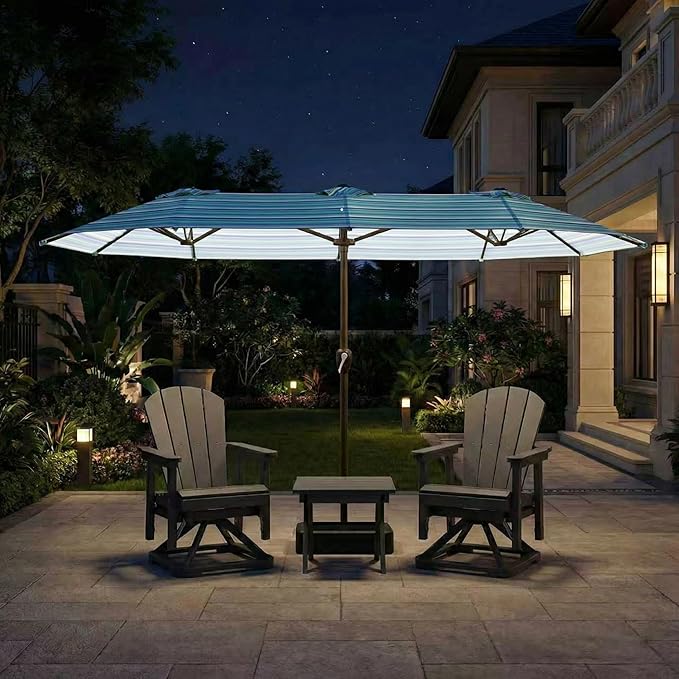 15FT Large Patio Umbrella with Base Included
