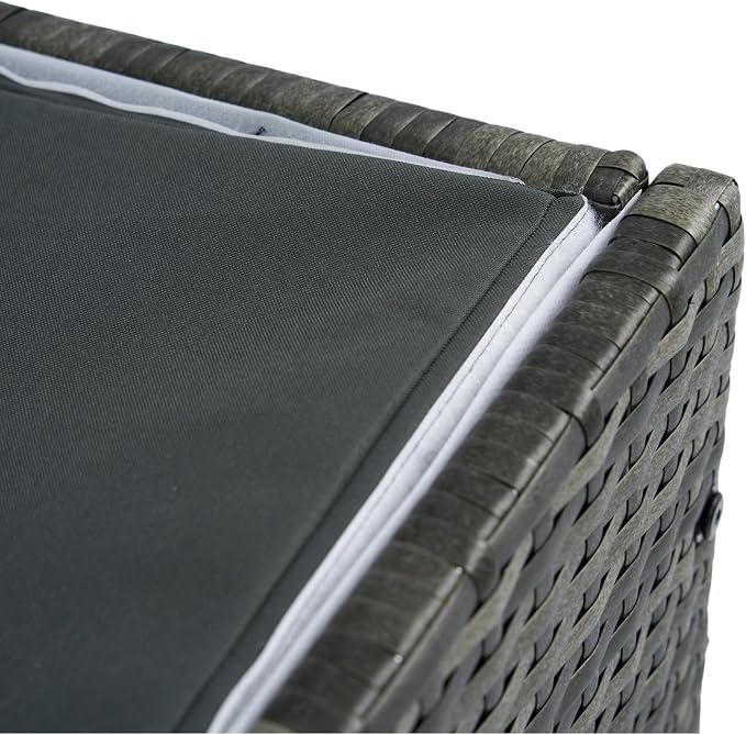 Outdoor Storage Box, 200 Gallon Wicker Patio Deck Boxes with Lid, Outdoor Cushion Storage forToys, Pillows, Towel