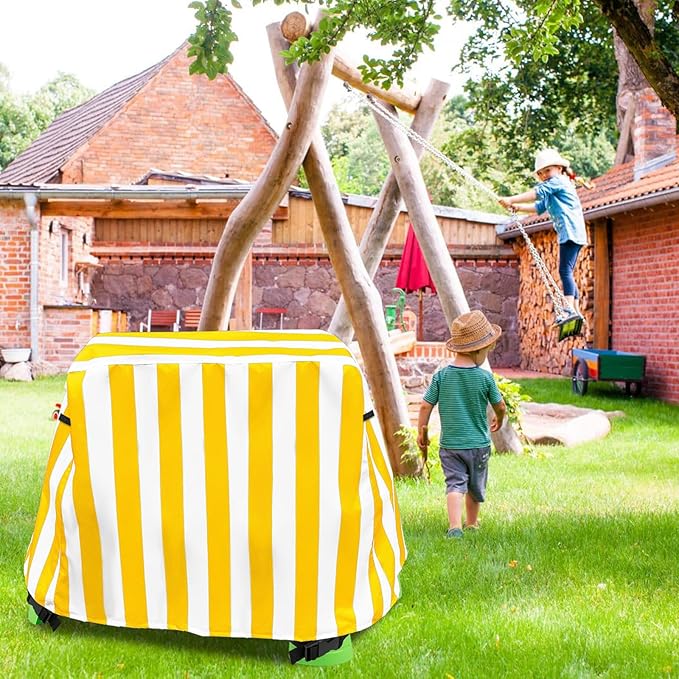Kids Water Table Cover, Outdoor Heavy Duty Durable Waterproof Dustproof Anti-UV Kids Water Play Table Cover, Compatible with Step2 Rain Showers Splash Pond, Yellow