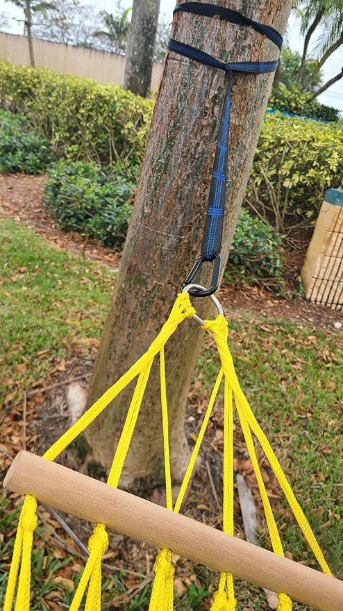 Naturejam Rasta Hammock-Portable Jamaican Camping Mesh Rope Hammock with Carrying Bag and Tree Straps