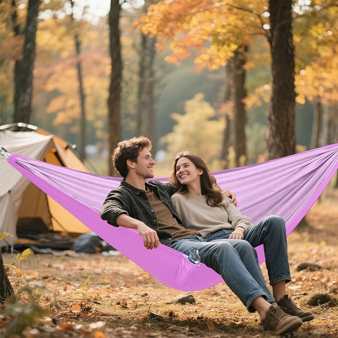 Violet Solid Color Pure Plain Purple 330lb Capacity Outdoor Hammocks with Hanging Rope Rope Hammock for Outside Beach Patio Garden capas para la Lluvia