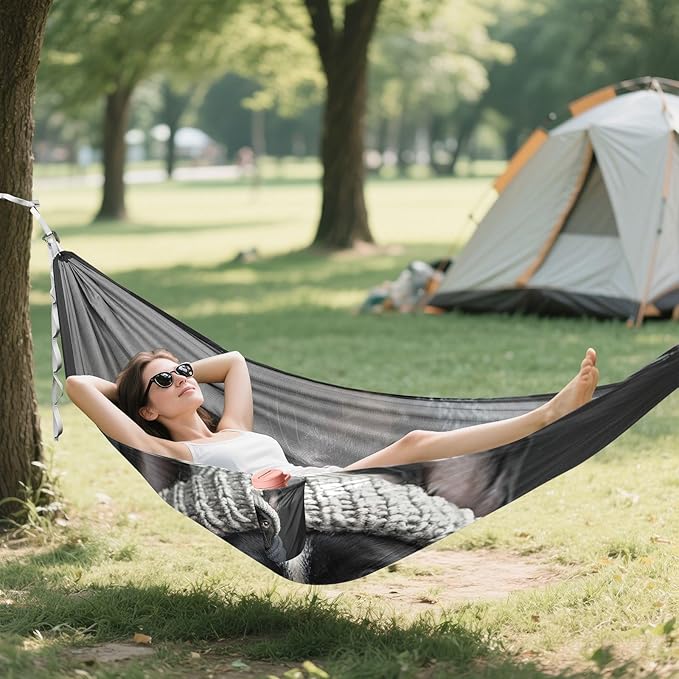 FRMG Dog Camping Hammock 500 lbs Capacity Portable Hammocks with Tree Straps & Attached Carry Bag, Camping Essentials Gear A0900212a