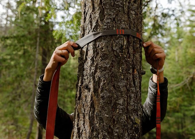 KAMMOK: Roo Double Hammock +Python 10' Bundle | Our Bestselling Hammock & Tree Friendly Straps | 100% Recycled Water Resistant Ripstop Fabric | Lifetime Adventure Grade Warranty, Ember Orange