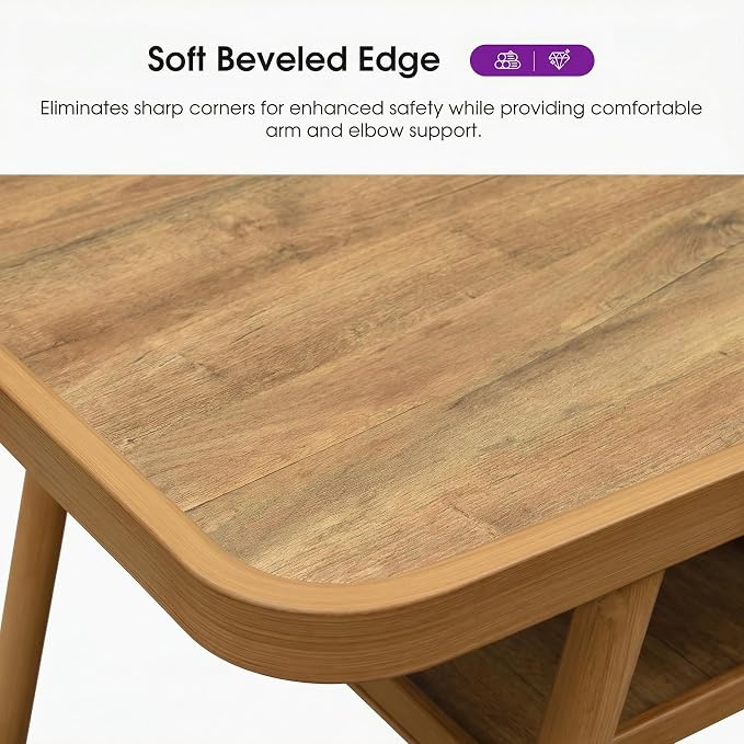 PURPLE LEAF Outdoor Bar Height Table Aluminum Patio High Bar Stools Pub Dining Table for Kitchen Island Balcony Deep Teak
