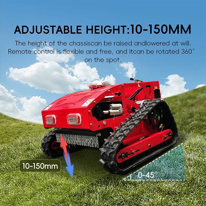 Automatic Remote Control Lawn Mower Multifunctional Mowing Robot 45° Slope All Terrain Grass Adjustable Mowing Height Cutting Machine