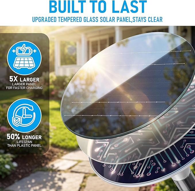JOFIOS Solar Pathway Lights 4 Pack, 3 Color Modes, 200LM 58 LEDs Bright Landscape Lighting, 2000mAh Battery 10H+ Runtime, IP65 Waterproof Modern Walkway Lights for Garden Yard Driveway