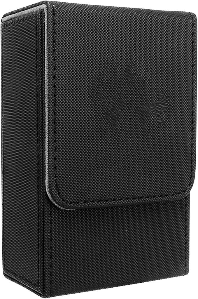 Haofy PU Leather Tarot Storage Box Sun Moon Design Large Size Felt Lined Holds 95+ Cards for Universal Standard Tarot Cards (Black)