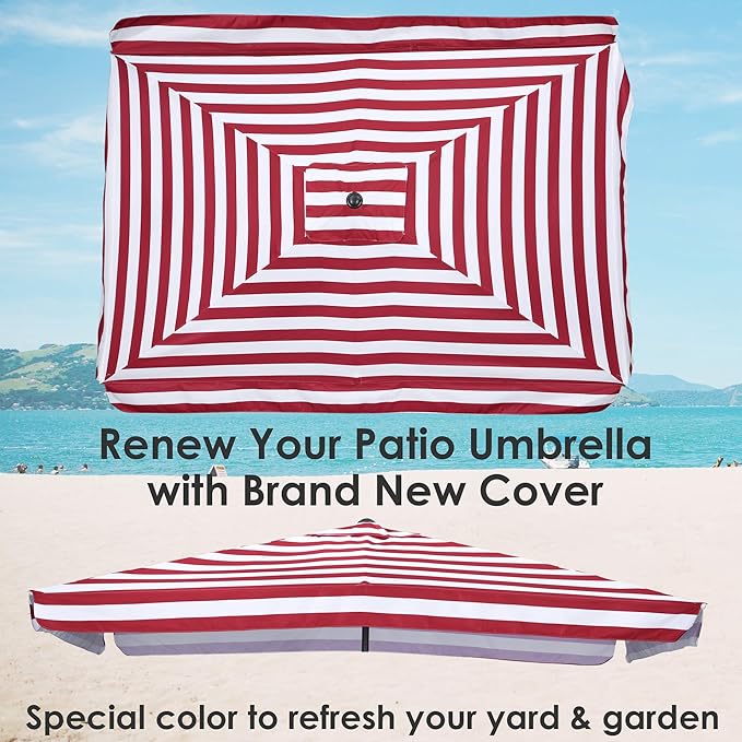 Yescom Patio Umbrella Replacement Outdoor Canopy Beach Backyard Market Table Top Cover