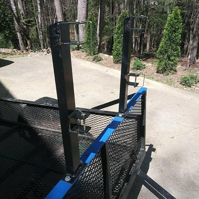 KUAFU 2 Place Weeder Trimmer Racks Holders Hold for Open Landscape Trailer Truck Edgers Pole Saws Tree Trimmers Black