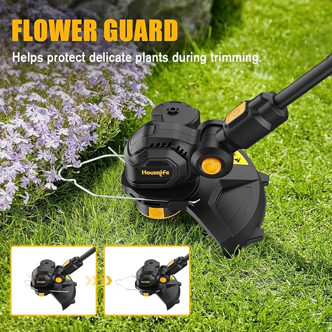 3 in 1 Cordless Weed Eater Compatible with DEWALT 20V MAX Battery,12-Inch String Trimmer Edger & Mini Mower, 8500RPM Auto Feed Weed Wacker w/Adjustable Handle (Tool Only)