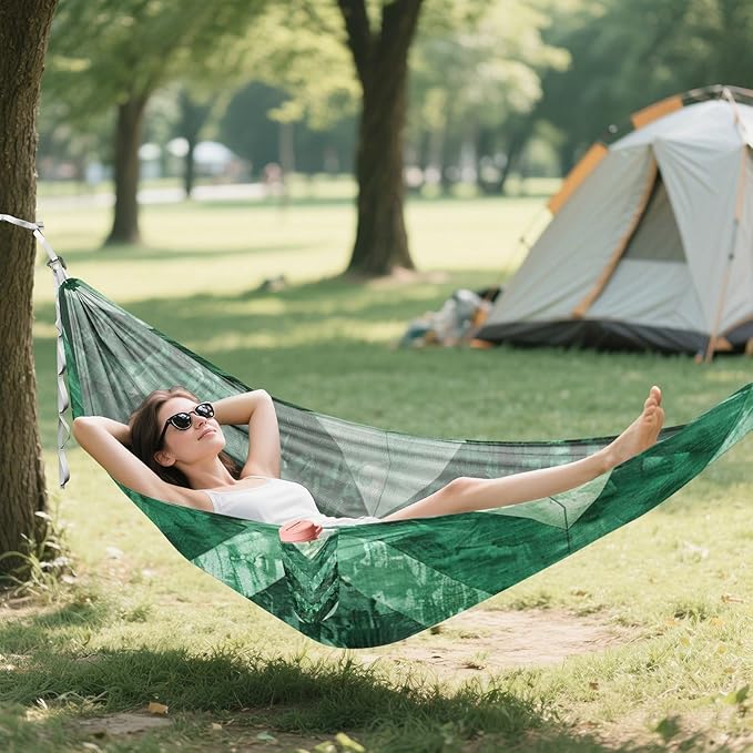 Green 330lb Capacity Outdoor Hammocks with Hanging Ropree Hammock for Patio Backyard Lounge Base Base de hamaca para adultos