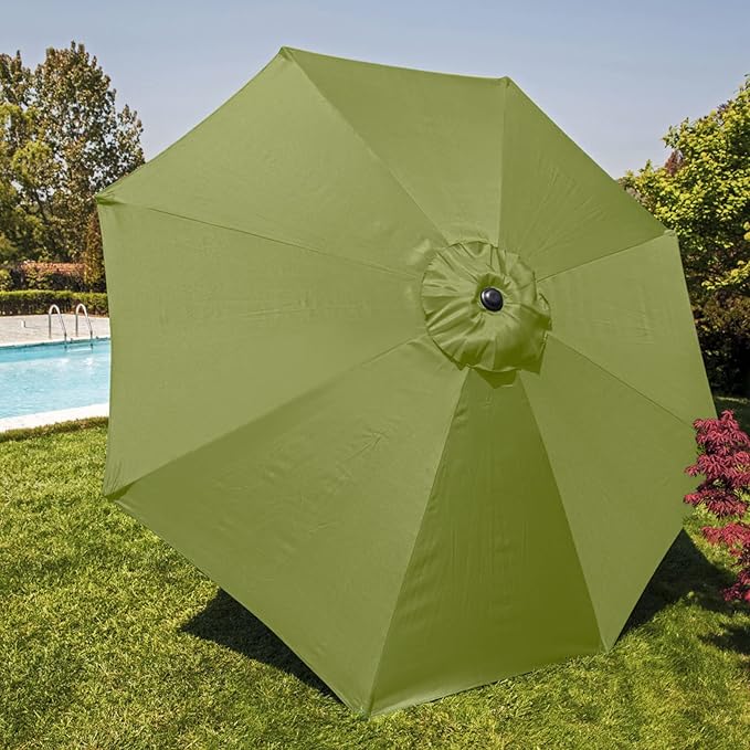 belupai 10ft Patio Umbrella Replacement Canopy, 8 Ribs Canopy Replacement Water Resistant Patio Canopy Outdoor Table Market Yard Umbrella Top Outdoor Umbrella Canopy for 56-58in Ribs (Canopy Only)