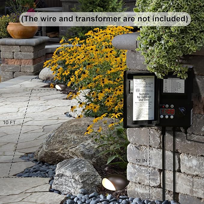 GOODSMANN Landscape Lighting 8PK Well Lights Low Voltage 5 Watt LED 150 Lumen 12V AC In-Ground Lights 3000K Warm White