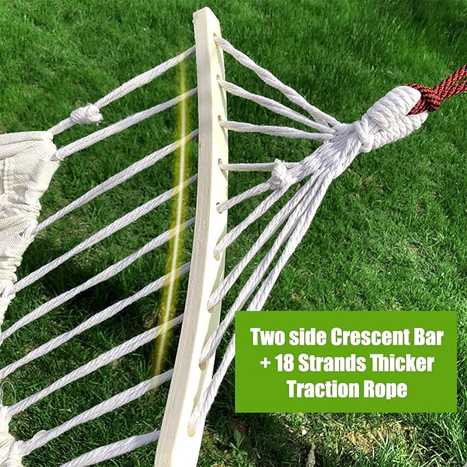 Hammock Swing, Travel Hammock, Portable Hammock, Comfortable Folding Mesh Net, Camping Accessories Single Hammock for Outdoor Indoor,White,190x80cm