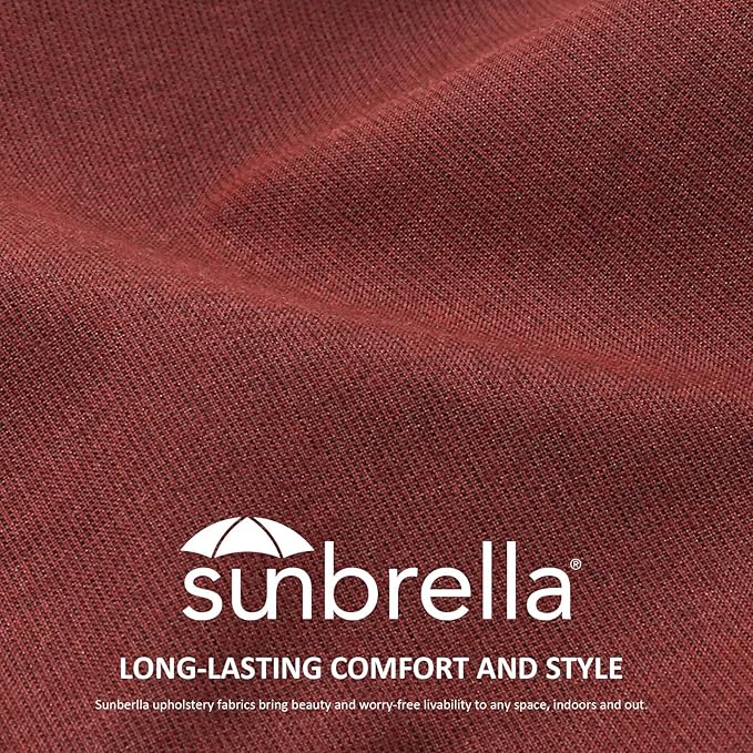 Unimatta Outdoor Sunbrella Decorative Throw Pillow Covers Only, Pack of 4, 17"x17" & 20"x12" Water Repellent Replacement Lumbar Pillow Case for Patio, Couch, Sofa and Patio Furniture, Spectrum Brick